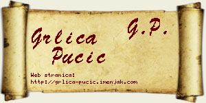 Grlica Pučić vizit kartica